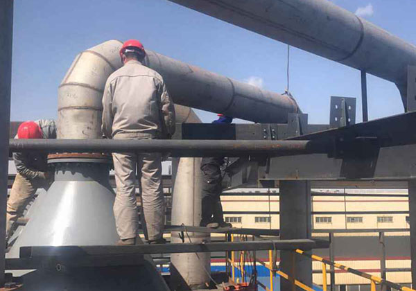 多效蒸發(fā)器處理硝酸鎳廢水項(xiàng)目工程施工現(xiàn)場圖